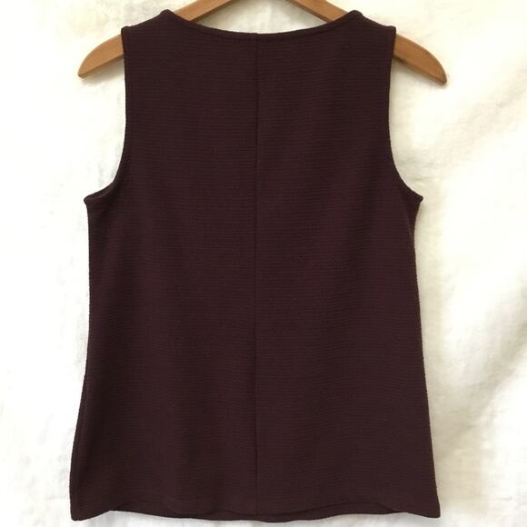 Ann Taylor Plum Pearls Detailed Neckline Tank Top - Picture 7 of 9